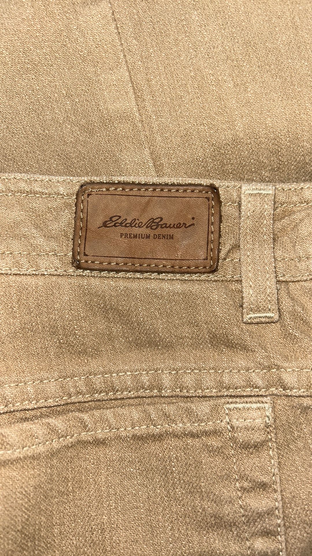 Eddie Bauer: Tan Denim Low Rise Pants, Size: 8