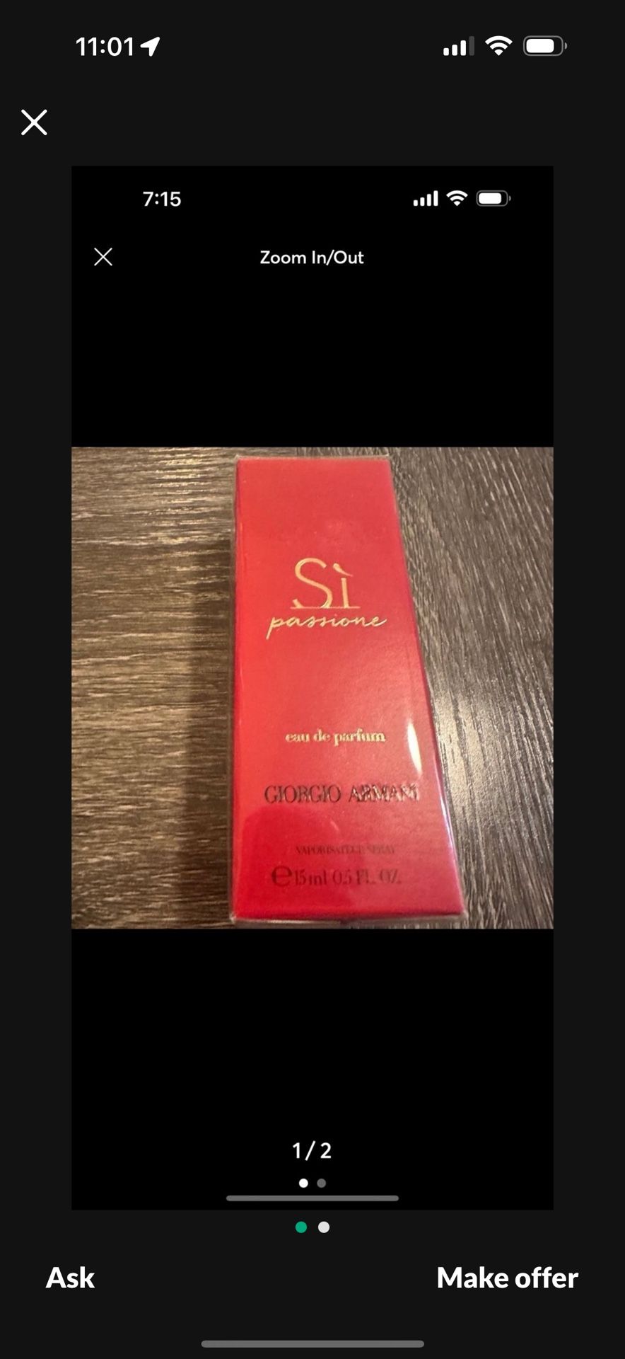 New Armani Si Passione EDP 15 ml travel spray
