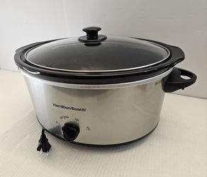Hamilton Beach 7-Quart Portable Slow Cooker – Large Family Size, Easy-Carry Handles, Great for Parties & Meal Prep