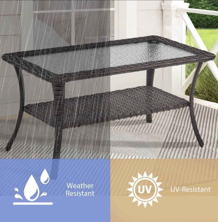 Carolina Rectangular 40" L x 20" W Outdoor Coffee Table