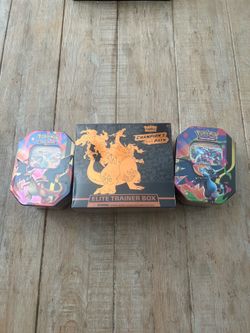 Pokemon Champions Path ETB TCG Mega Charizard Y & X tins