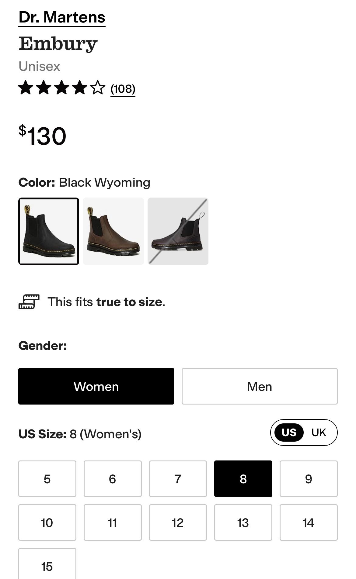 Dr Martens Size 8 Women