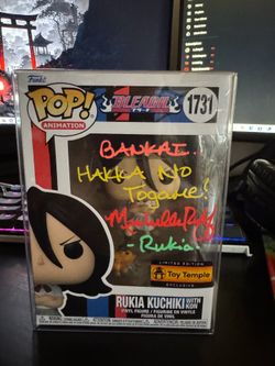 Funko Pop! Animation Bleach Rukia Kuchiki w/ Kon #1731 Toy Temple Exclusive JSA