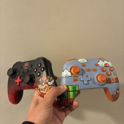 Two Wired Nintendo Switch Controllers