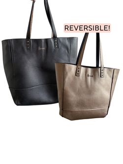 Harrods Reversible Leather Tote Bag