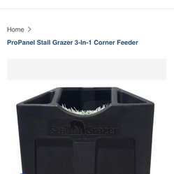 Horse Corner Feeder With Grain Bowl