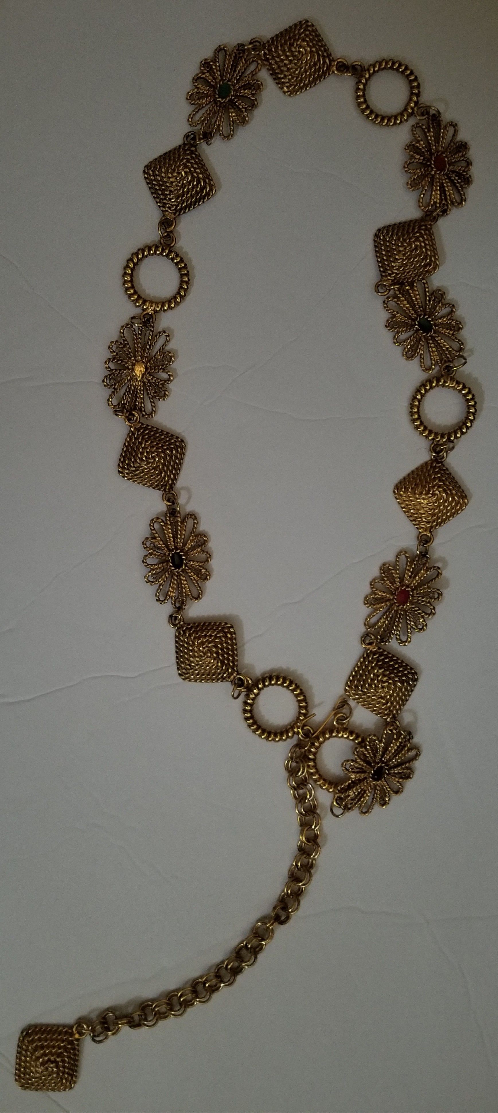 Mexico influenced gold tone belt