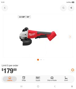 (Like New) Milwaukee angle grinder