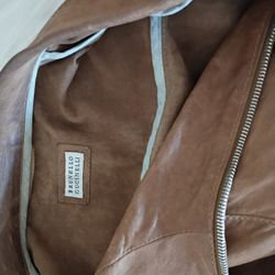 Brunello Cucinelli Orange Leather Size M
