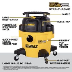 DEWALT Shop Vacuum Wet and Dry