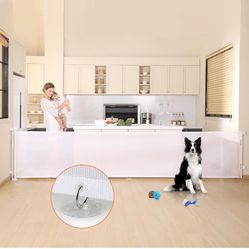 3 Available - 120 Inch Retractable Baby Gates Extra Wide Dog & Baby Gate for Large Openings