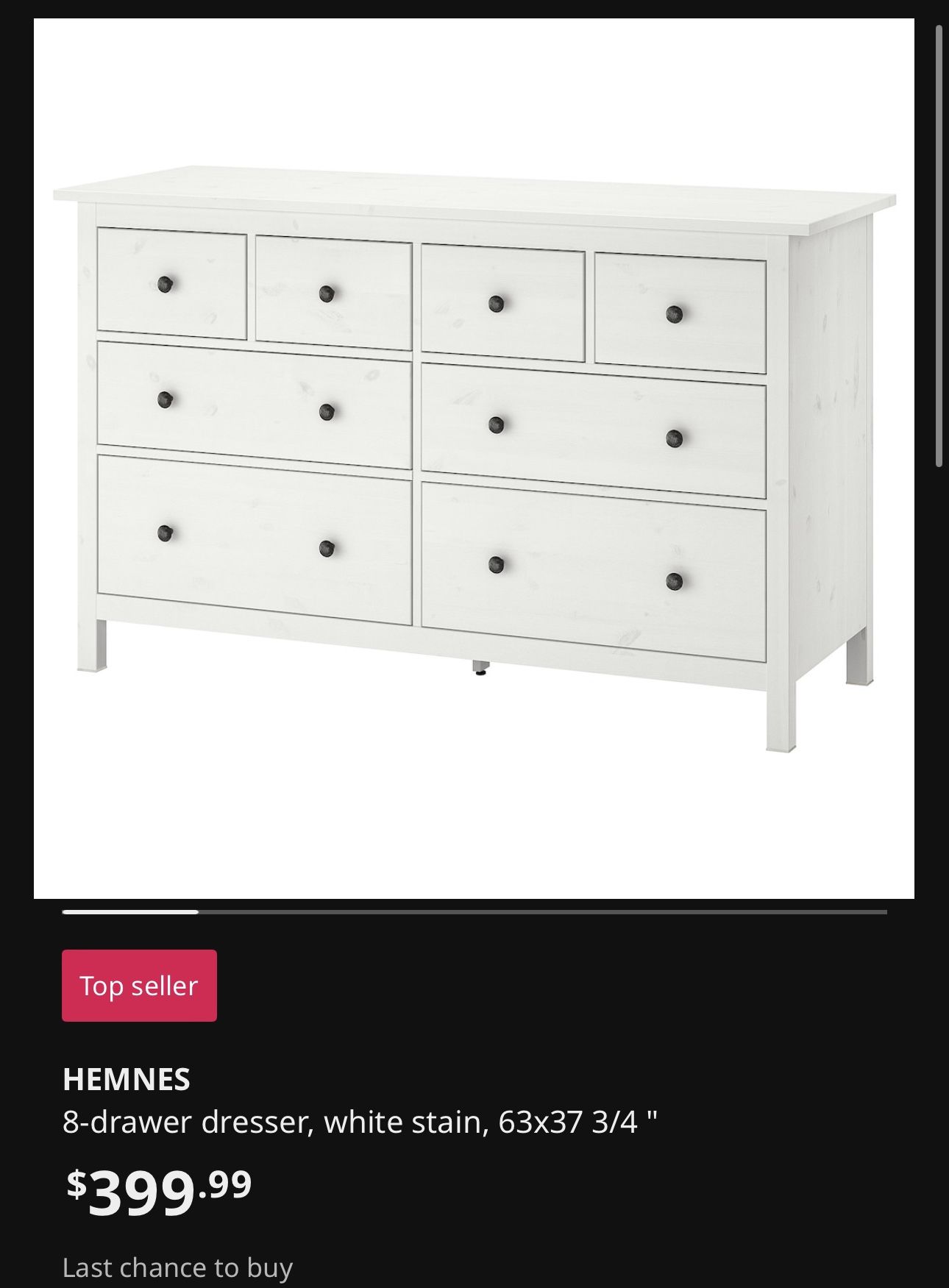 Brand New Ikea 8 Draw Hemnes 