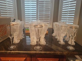 27 piece Jamestown clear Wine and Champagne Glass Set by Mikasa