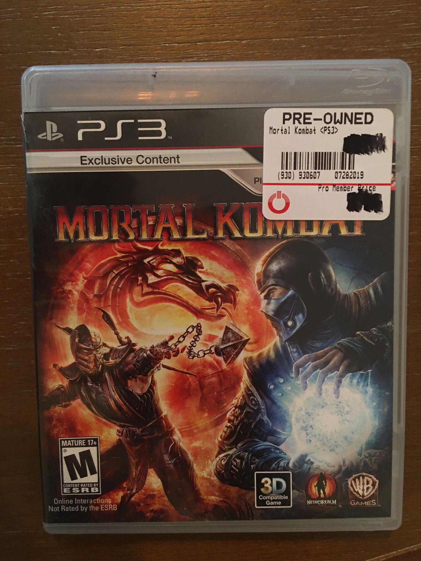Sony PlayStation ps3 mortal kombat