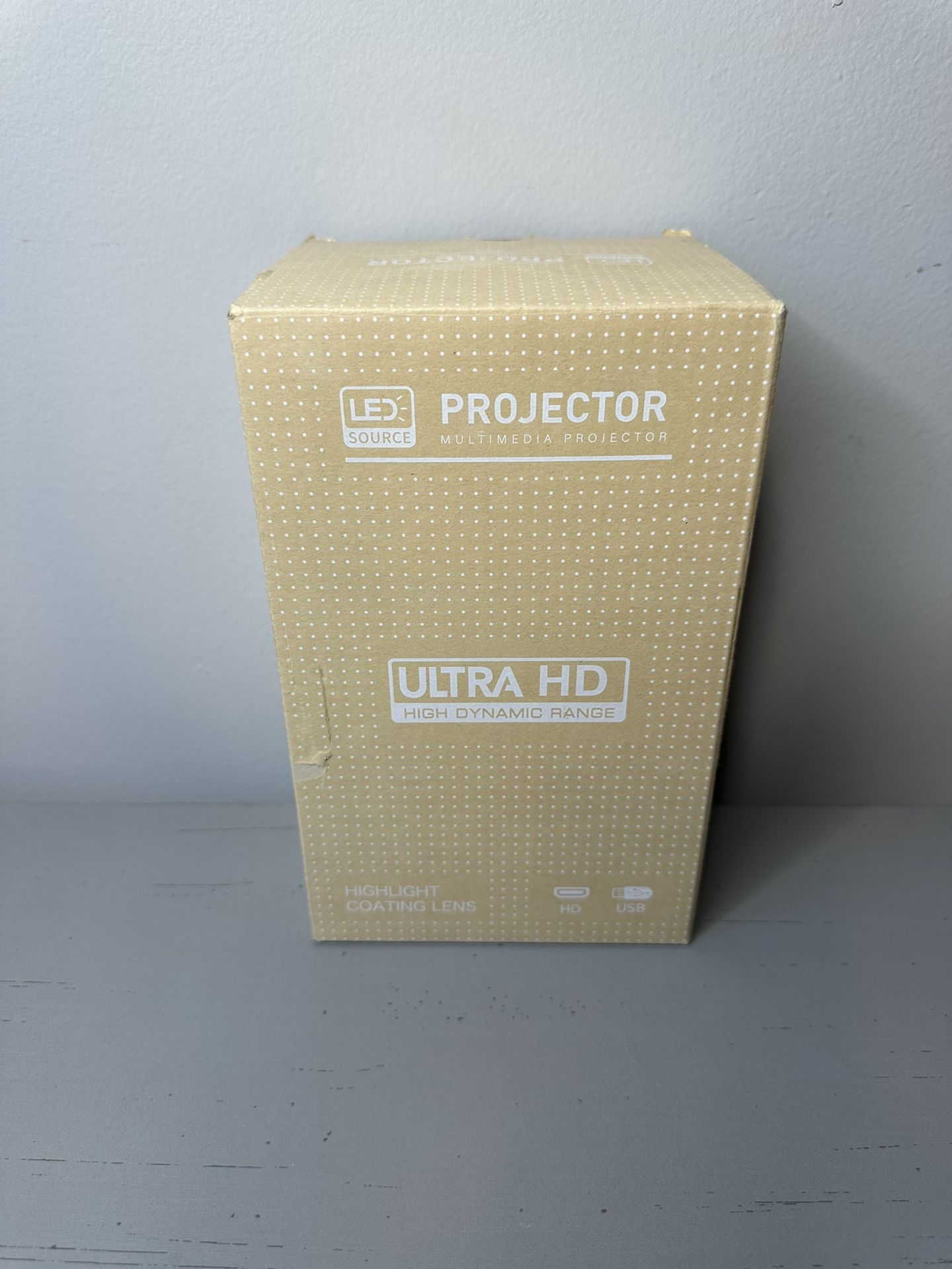 Projector 4K 1080P Support, Mini Projector Compatible With Phone, Smart On Movie