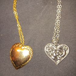 2 Heart Necklaces.. $3 Each.