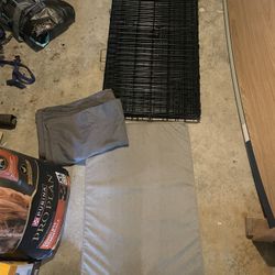 Large Folding Wire Dog Crate With Accessories