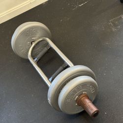 AJAY Plate-Loaded T-Handle Kettlebell Trainer + 46 lbs Plates — $20 (Cash Only)