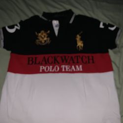 Polo Ralph Lauren Black watch Shirt Size L Custom Fit 