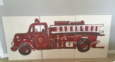 Fire Truck Oil Pointing 