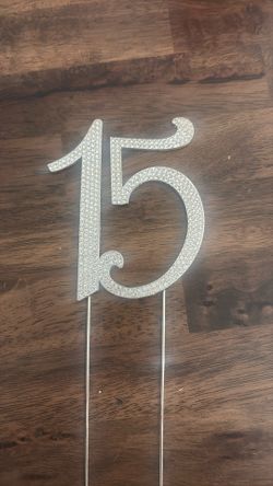Number 15 CAKE TOPPER