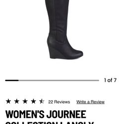 Langley Wide Calf Wedge Boots
