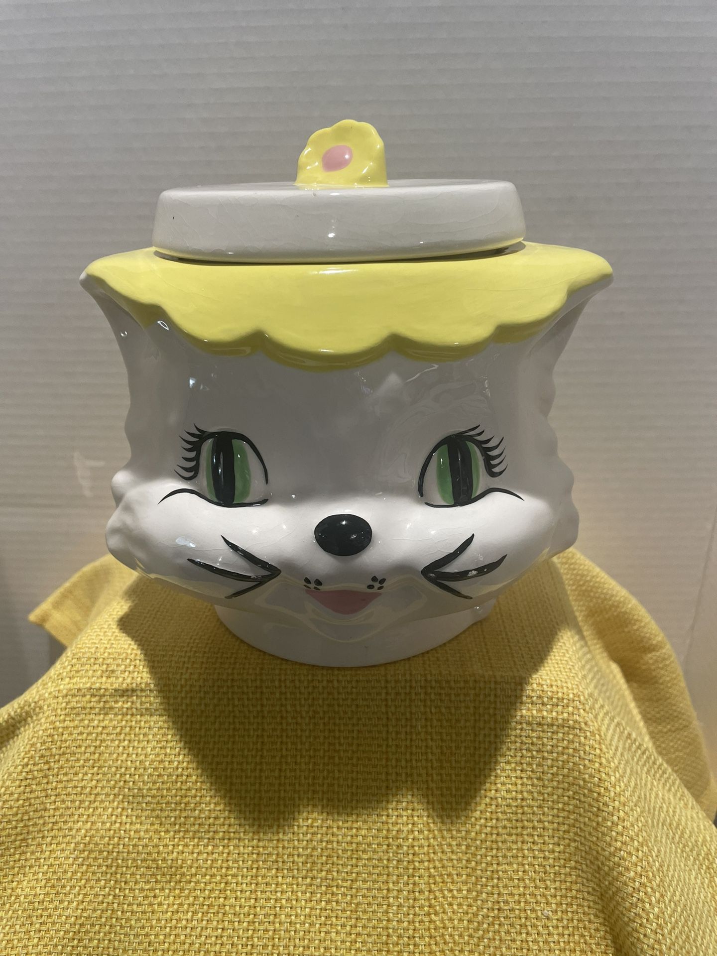 Vintage Adorable Lefton Style Cat Cookie Jar