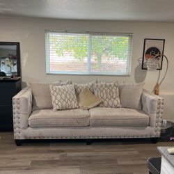 Couch, love seat, and ottoman