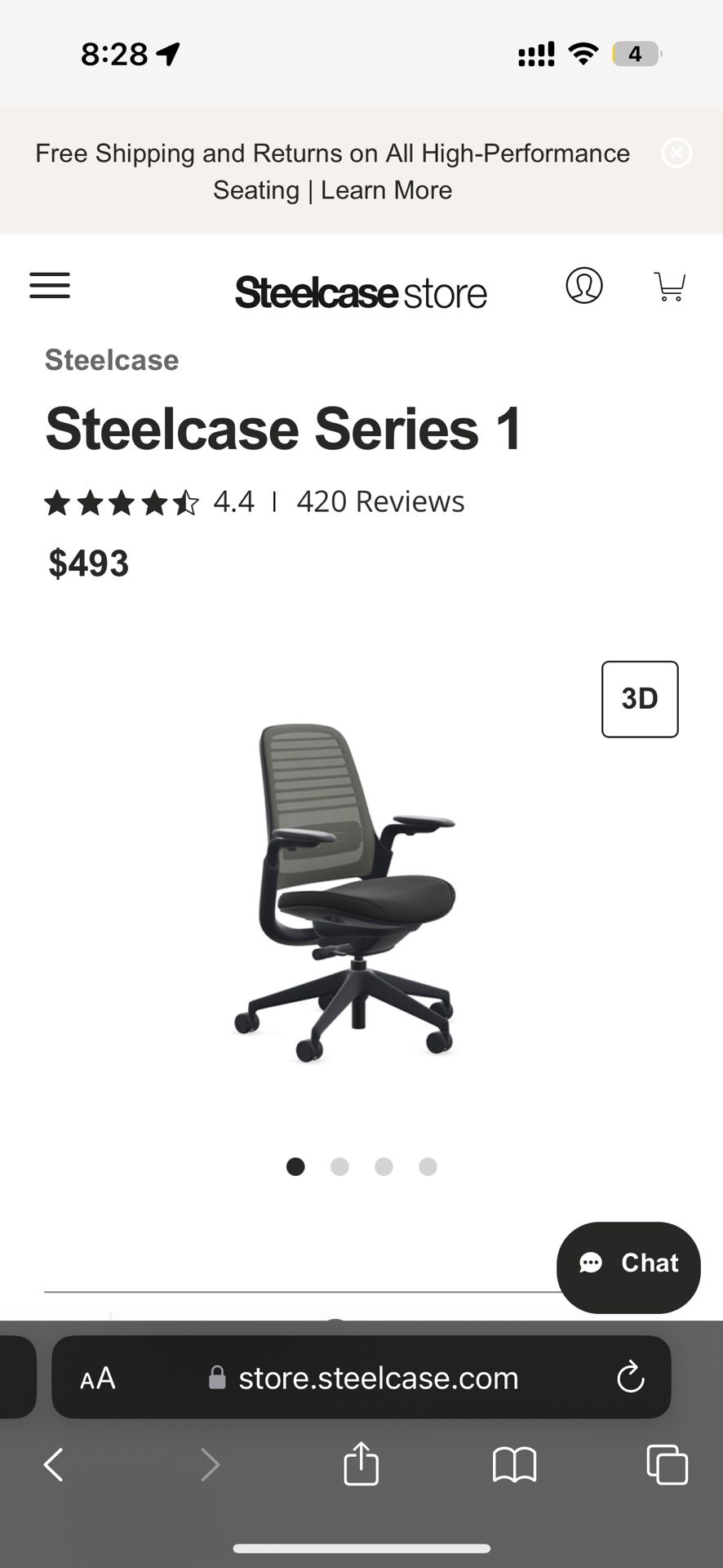Less Than 2 Years Old Steelcase Series 1 Chair