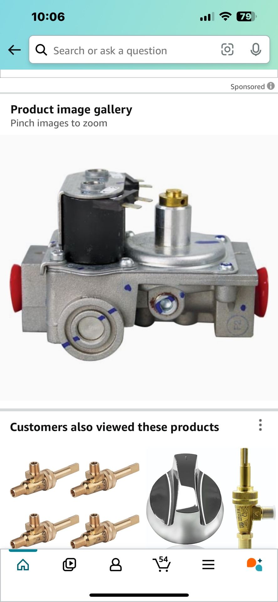 Gas Valve - Lp for Vulcan Hart Part# 497269-2 (OEM Replacement)