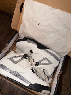 Kids 3Y Jordan 4 Retro White Cement (GS) 🤍🖤