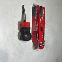 Snap-on Ratcheting Stubby Soft Grip Screwdriver