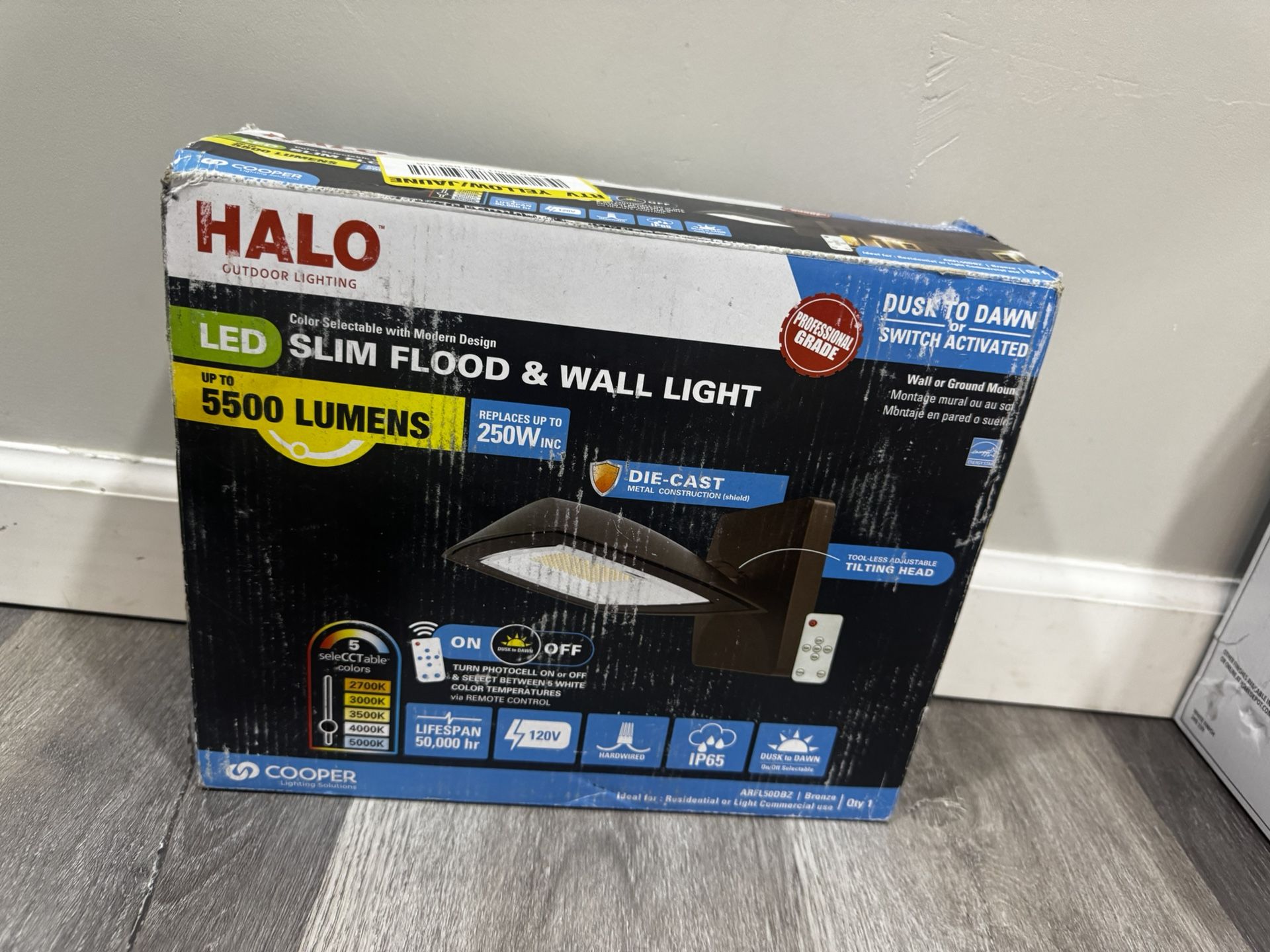 Halo Dusk to Dawn 5000 lumen floodlight