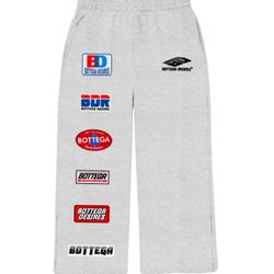 Bottega Desires PATCHES SWEATPANTS (GRAY) Small