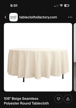 3 Beige Round Tablecloths 