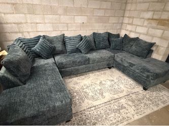 🔥 New Amazing Gray Charcoal Double-Chaise Sectional — Only $1499! 🔥 Shop with $0 Down ⭐️ Flexible Payment