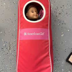 American girl Doll, Clothes, And Carrying Case…good Condition. 