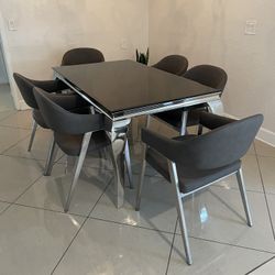 7PC DINNING SET PICK UP TODAY 60” TABLE 