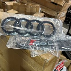 Rs6 grill badge with logo emblem chrome or black