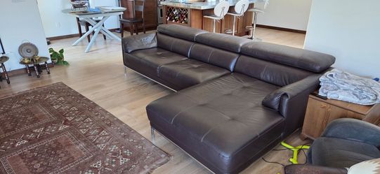 Modern Leather Sectional Couch