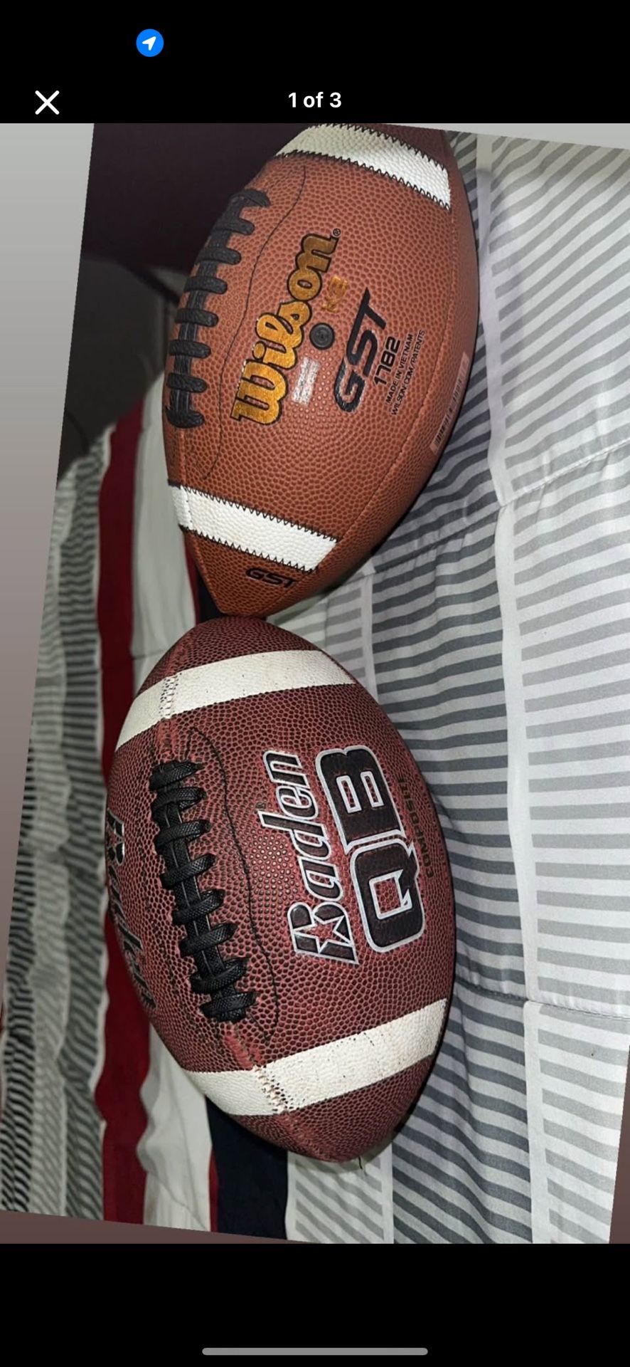 Two Footballs Almost Brand New