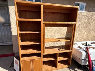 Large oak entertainment center