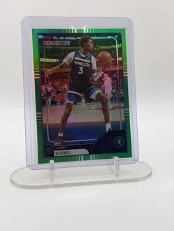 Jaden McDaniels 2025 Topps Hoops Green Foilboard Card