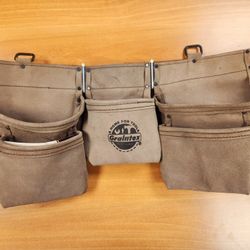 12 Pockets Profesional Nail & Tools Belt Beige Suede Leather