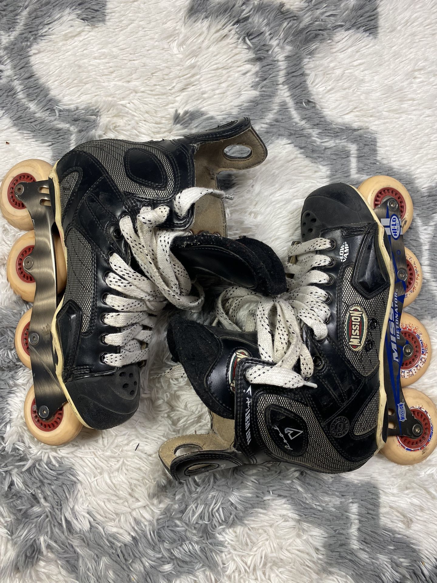 Mission Proto V Inline Hockey Skates Men Size 9D 5.3 Hi Lo Roller Blades