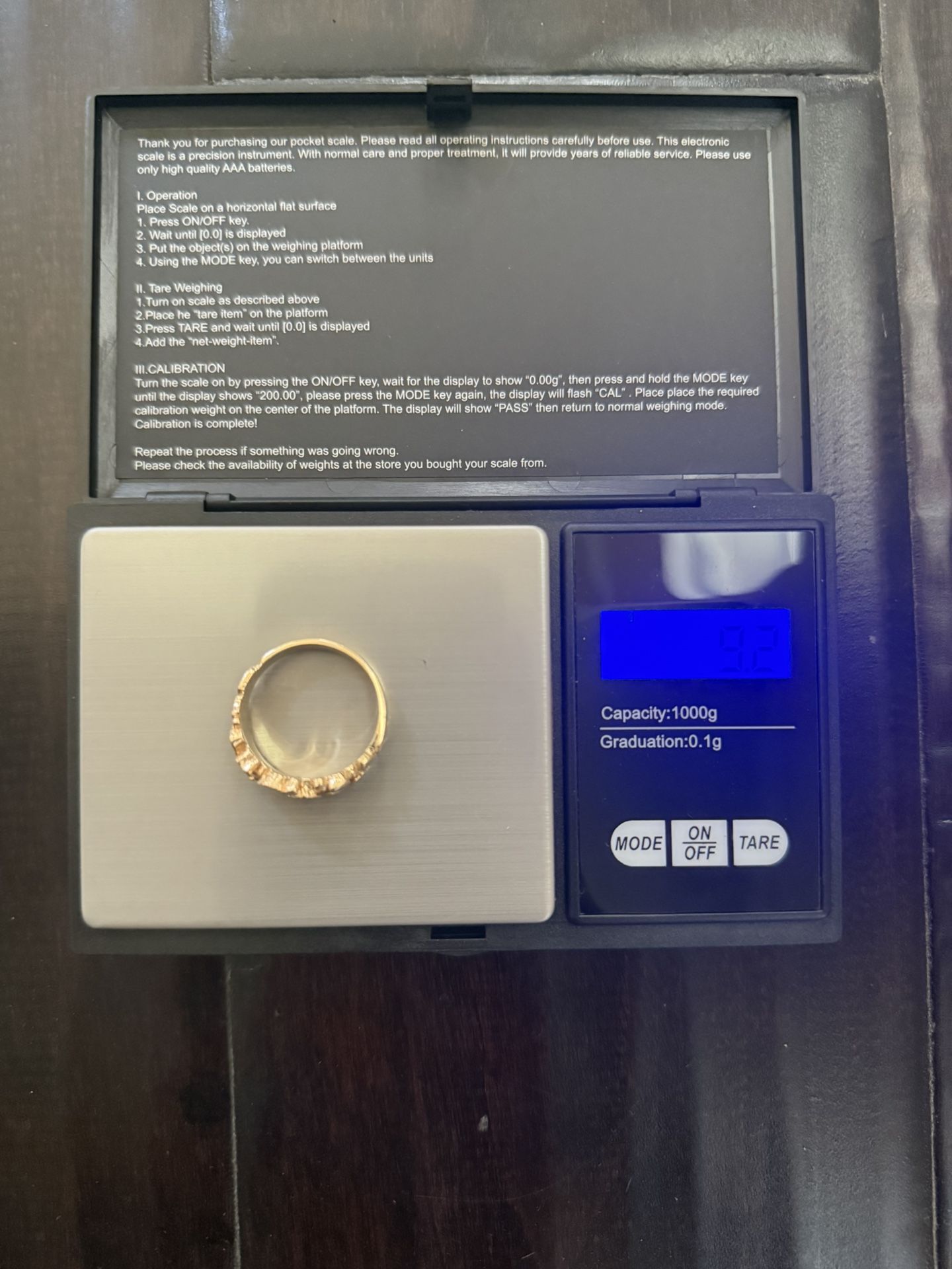 14K Gold Nugget Ring