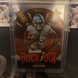 jamyr Gibbs Rock Out football card