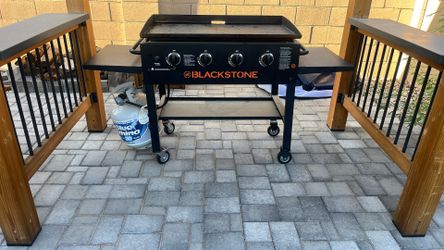 36” Black stone grill with tank