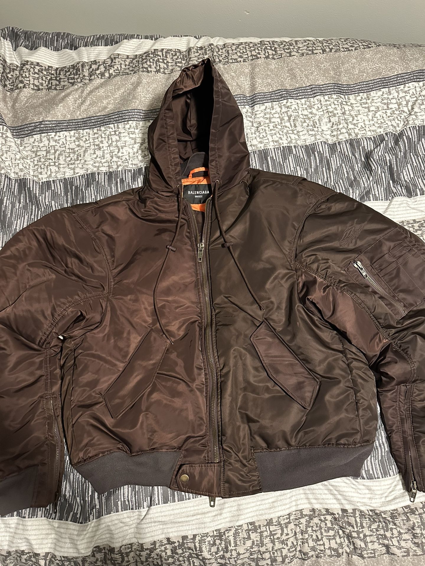 Balenciaga SS22 3B Sports Icon bomber jacket  Size 1, fits like L( measurements provided on picture). Worn once, 10/10 condition no flaws at all.