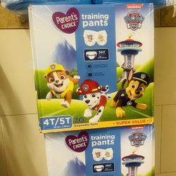 140 4T/5T Pull Up Diapers + 10 Cotton Briefs + 2 Pckgs Of  Disposable Changing Cloths